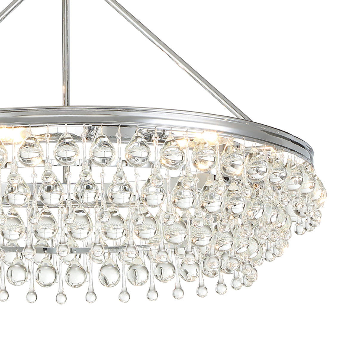 Betony 6 Light Chandelier 30", Chrome