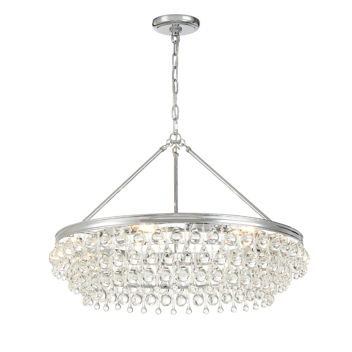 Betony 6 Light Chandelier 30", Chrome