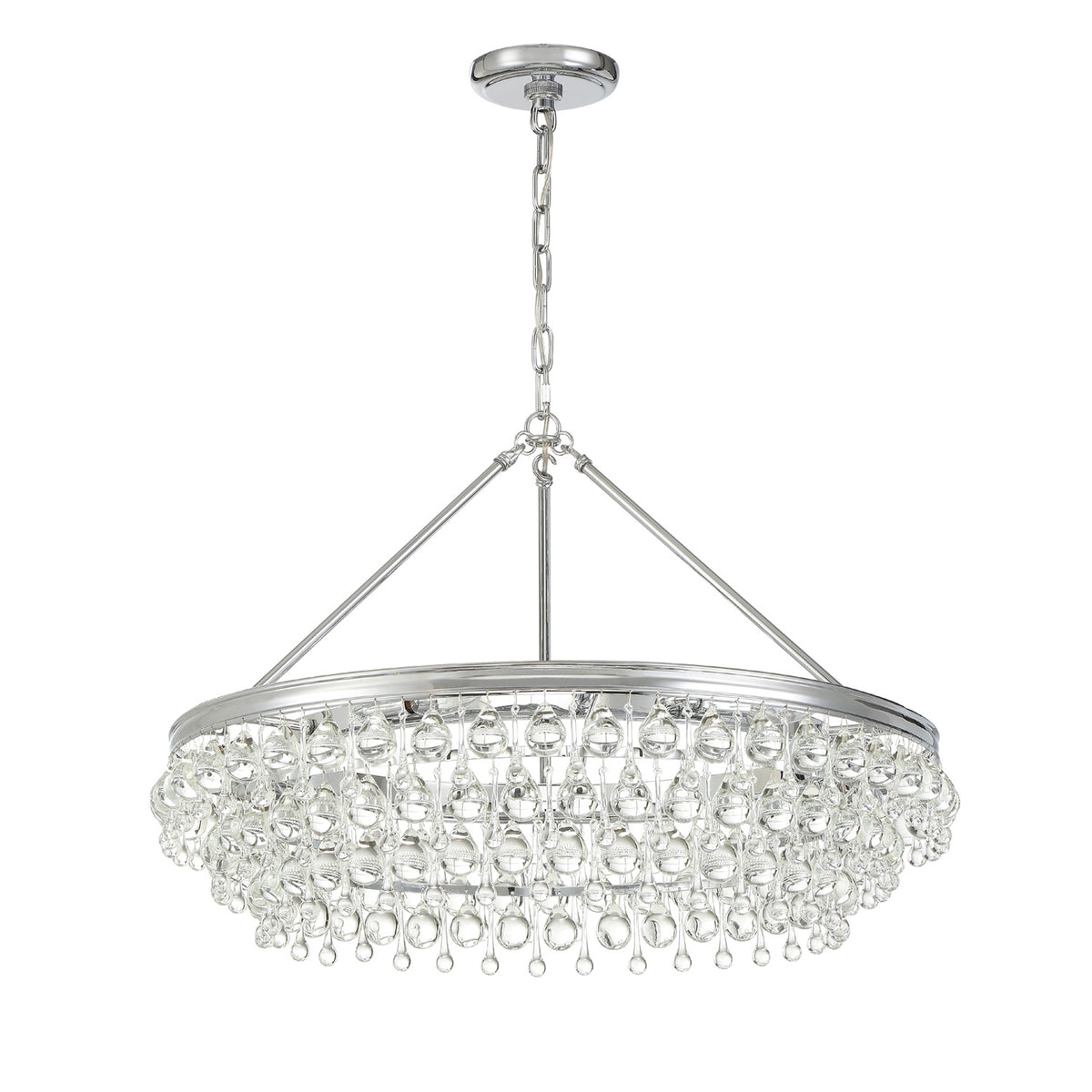 Betony 6 Light Chandelier 30", Chrome