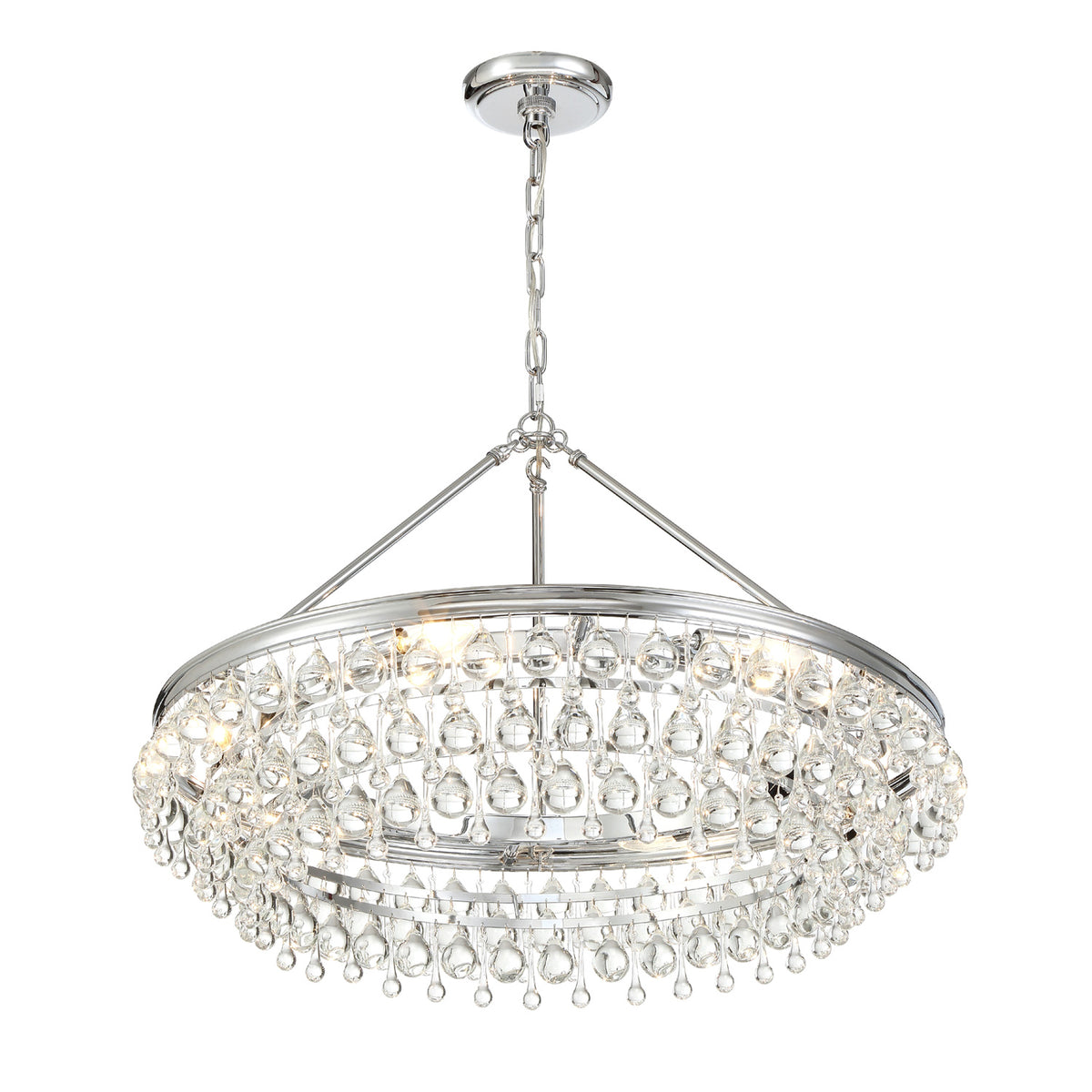 Betony 6 Light Chandelier 30", Chrome