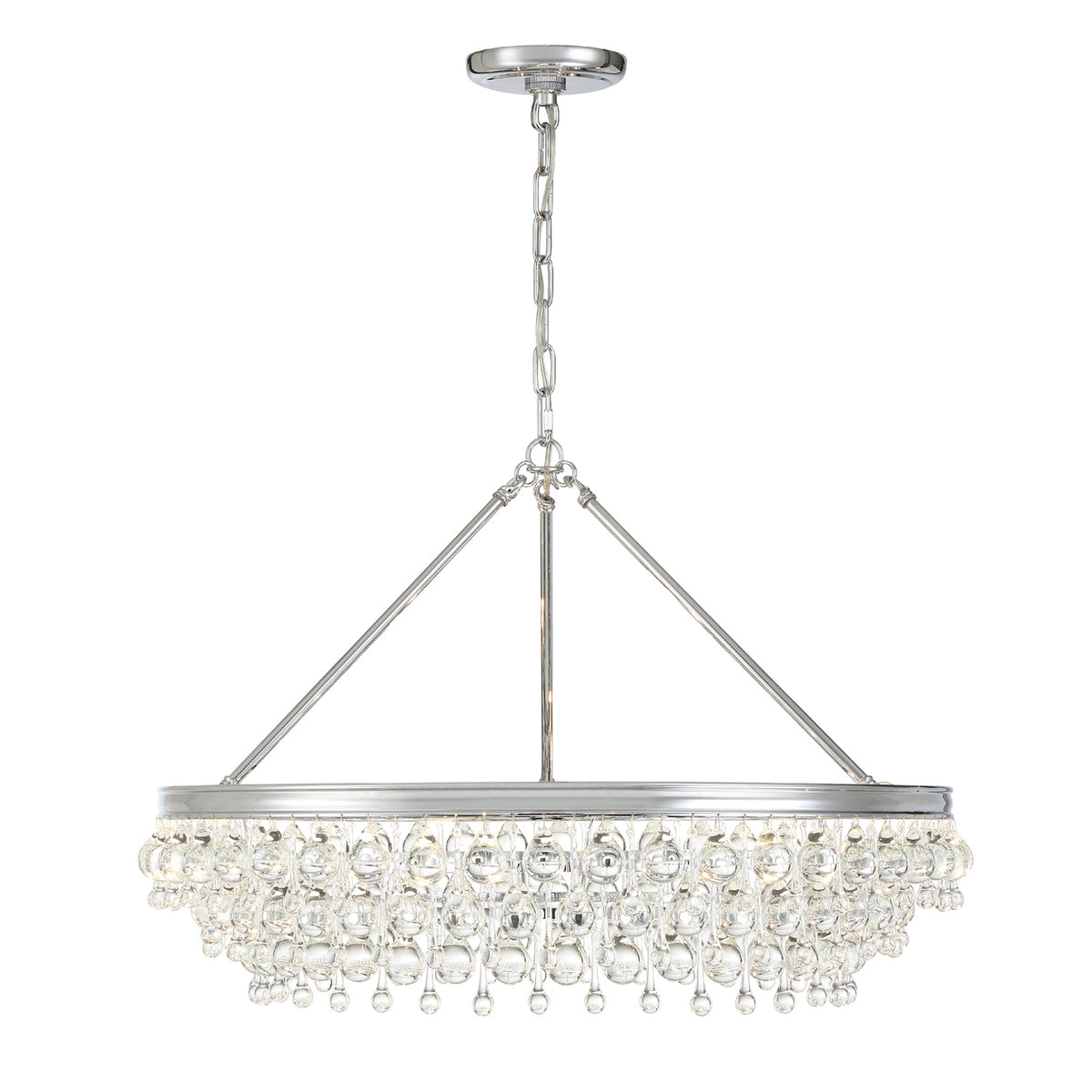 Betony 6 Light Chandelier 30", Chrome
