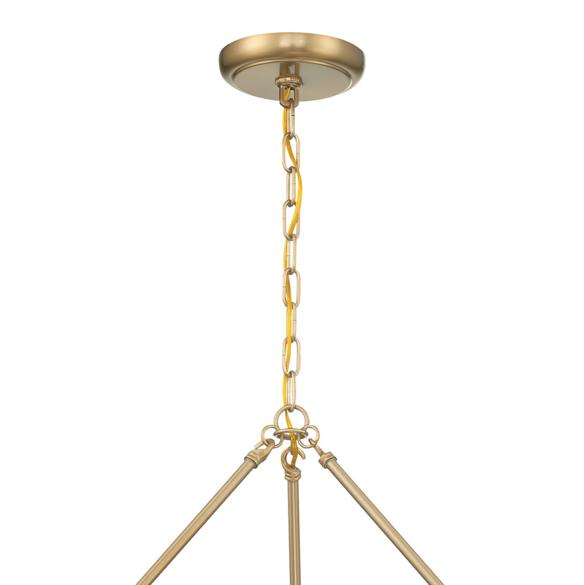 Betony 6 Light Chandelier 25", Aged Brass