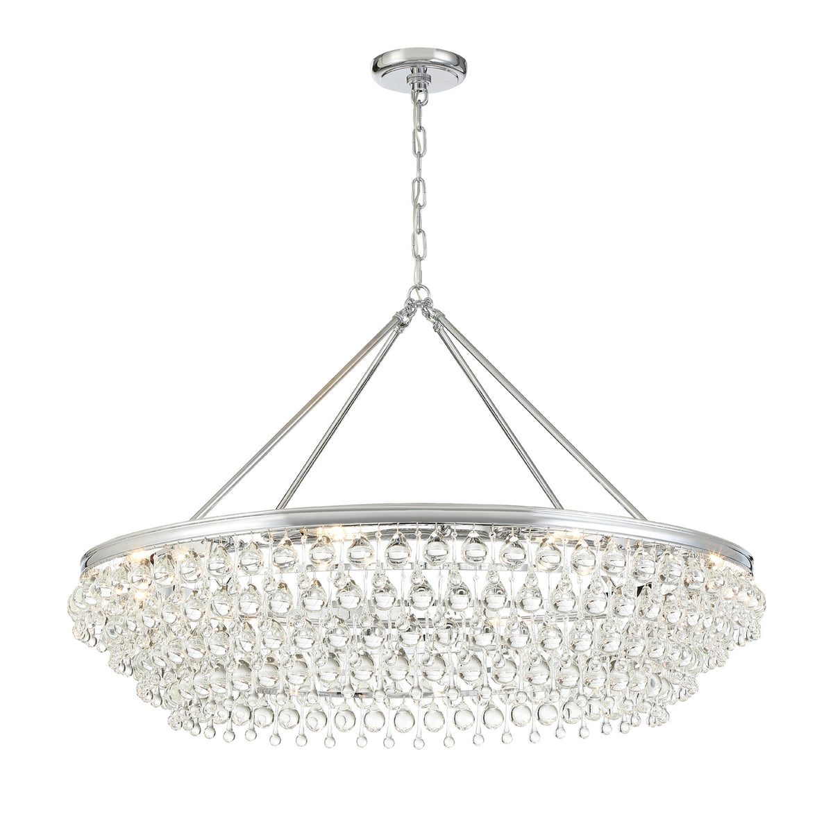 Betony 8 Light Chandelier 40", Chrome