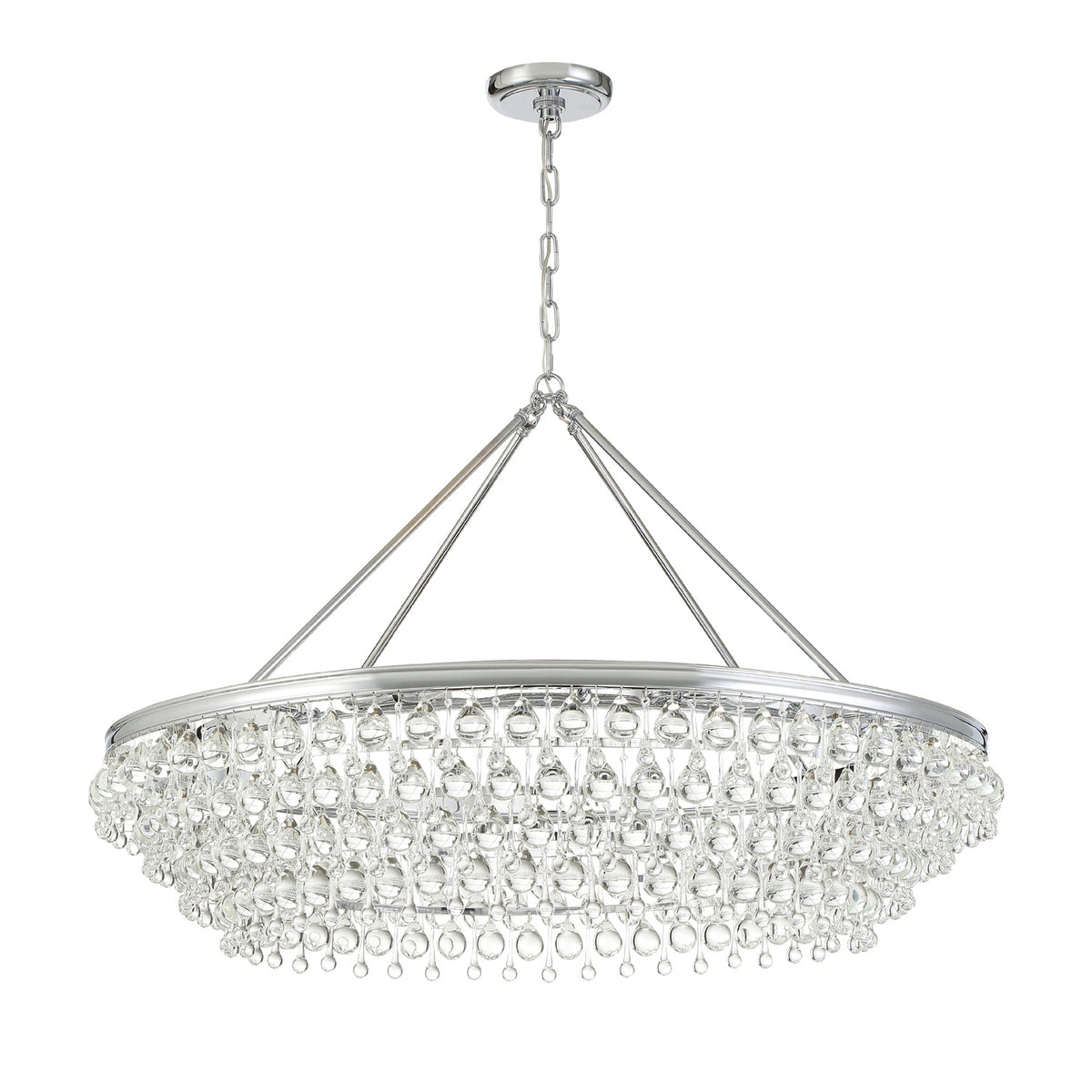 Betony 8 Light Chandelier 40", Chrome