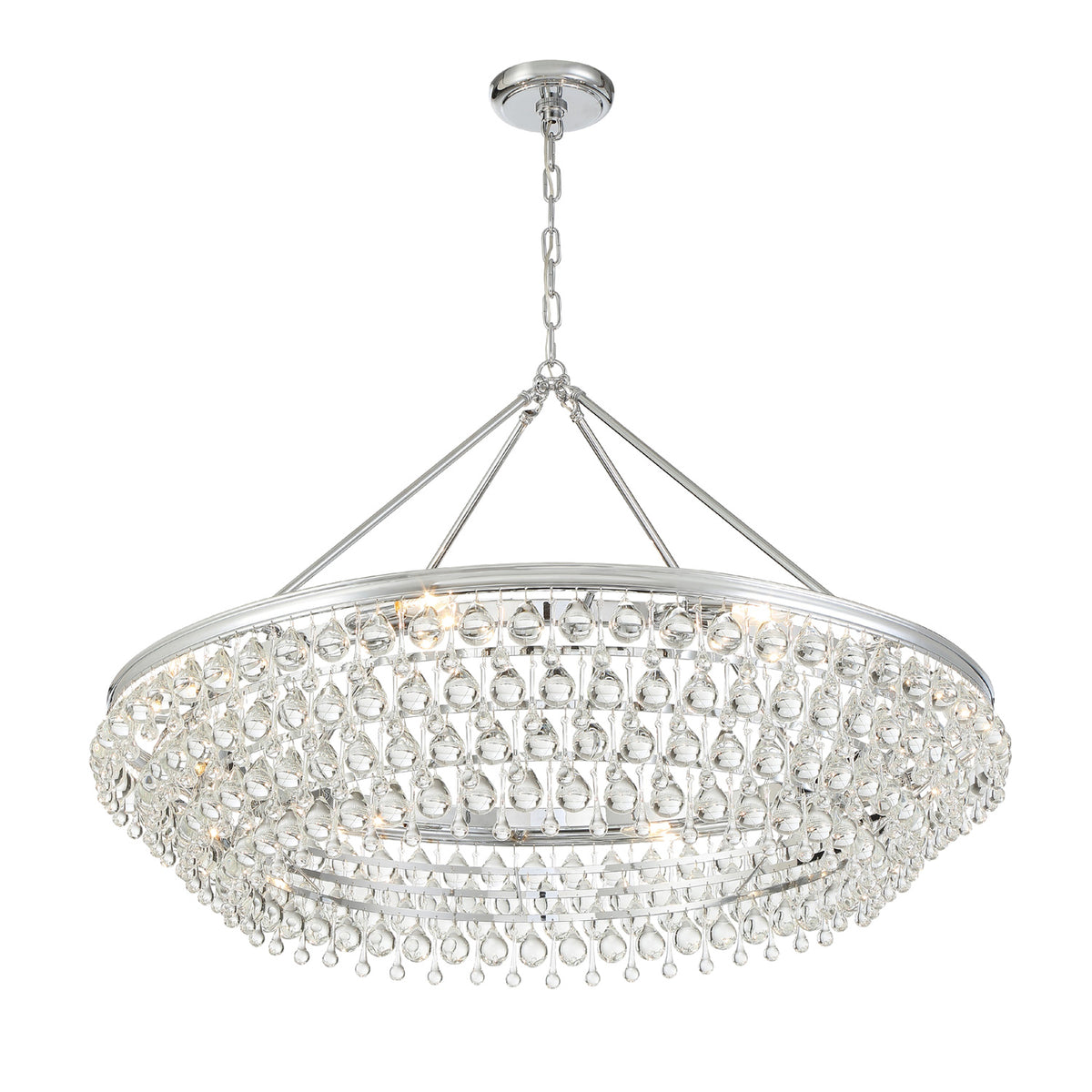 Betony 8 Light Chandelier 40", Chrome