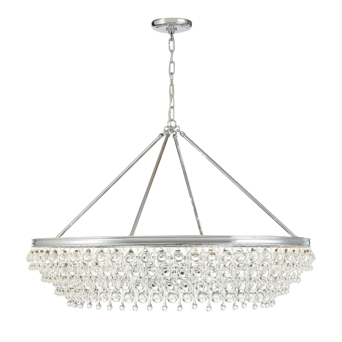 Betony 8 Light Chandelier 40", Chrome