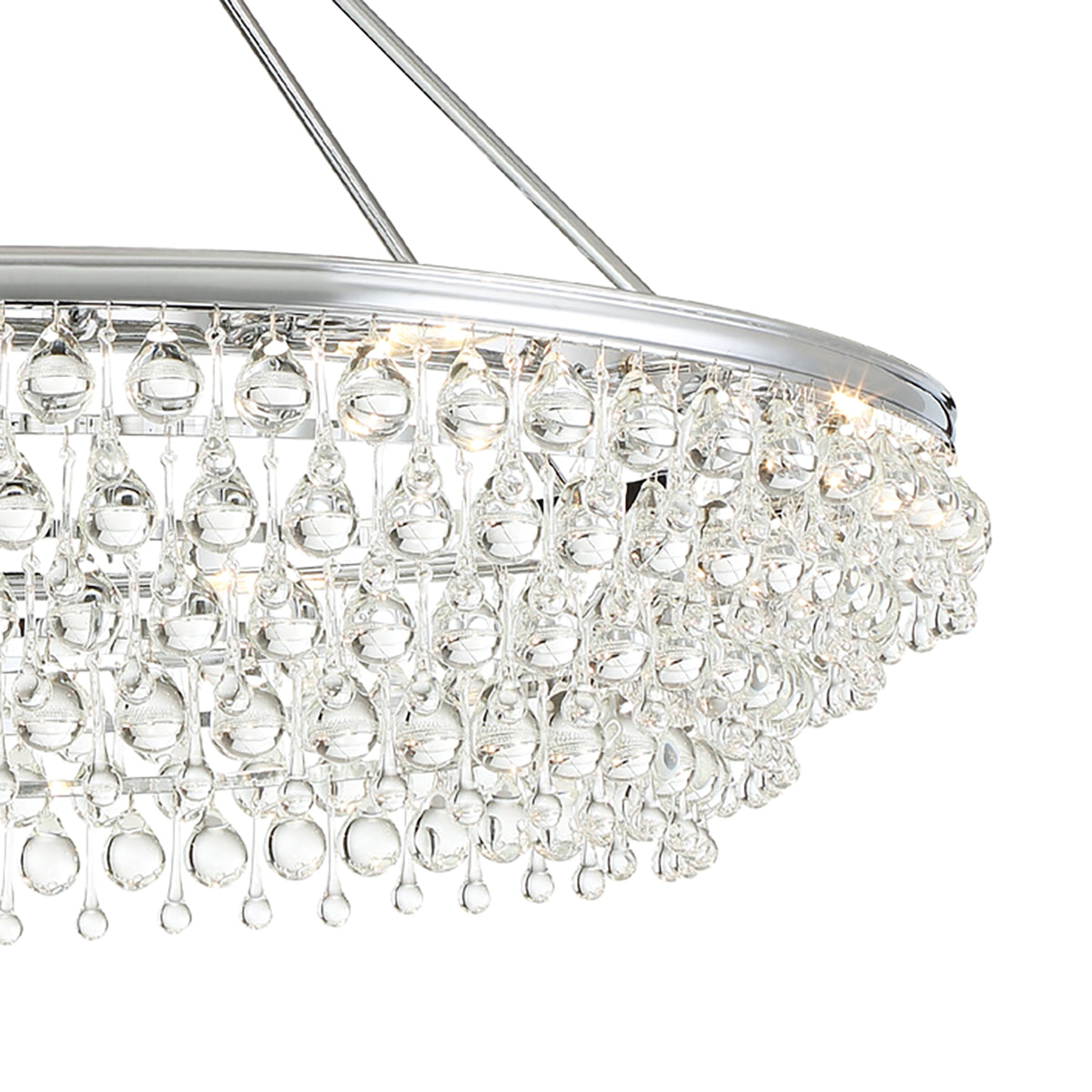 Betony 8 Light Chandelier 40", Chrome