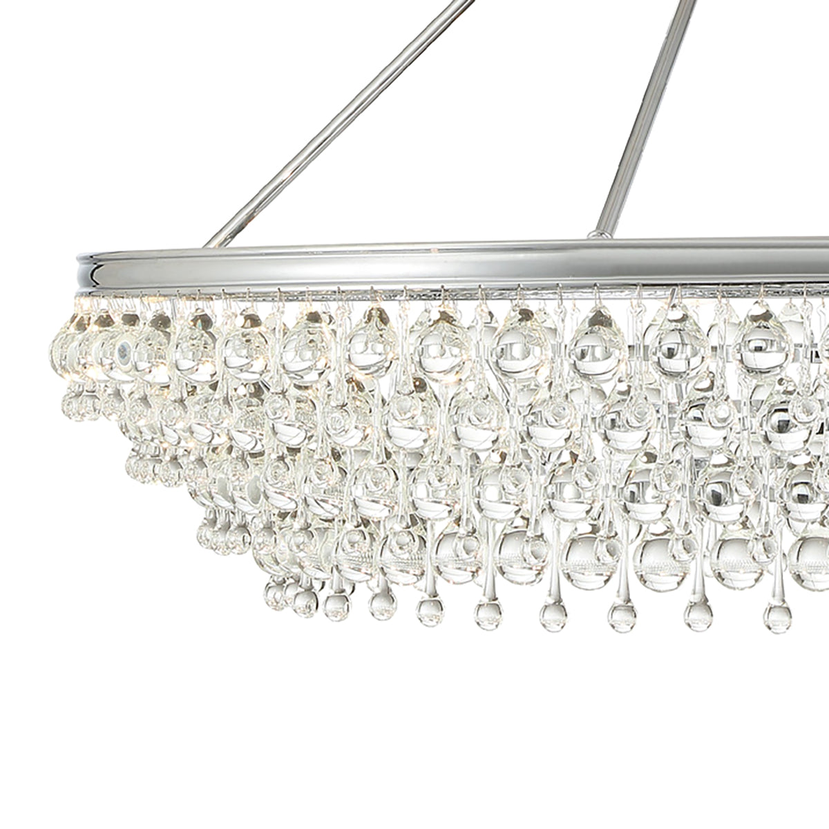 Betony 8 Light Chandelier 40", Chrome