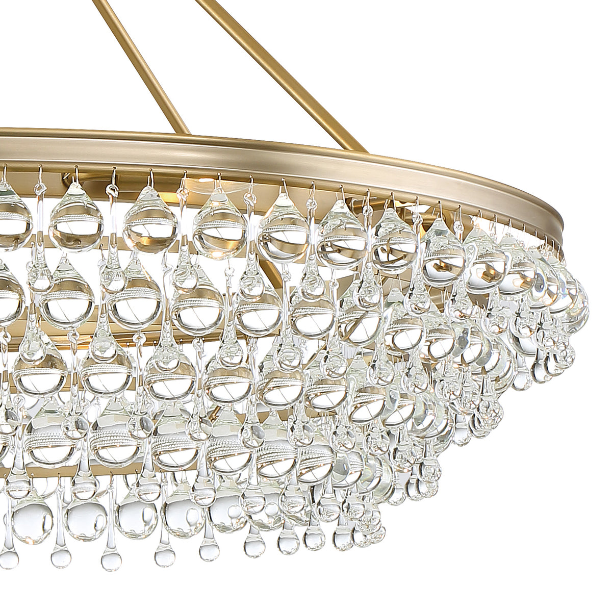 Betony 8 Light Chandelier 40", Aged Brass