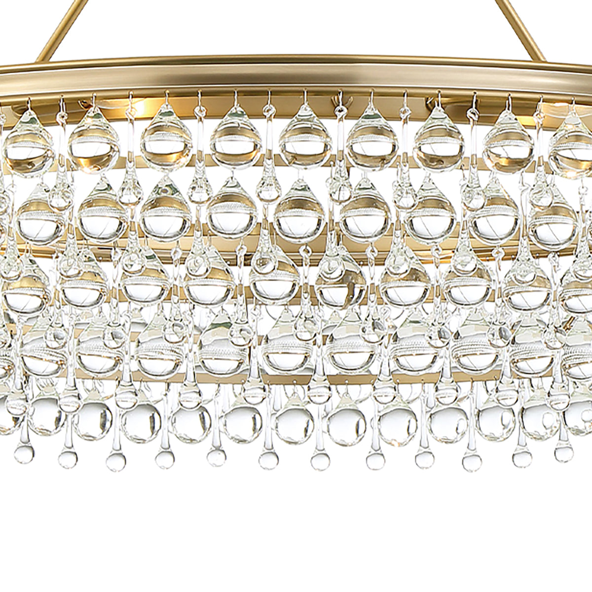 Betony 8 Light Chandelier 40", Aged Brass