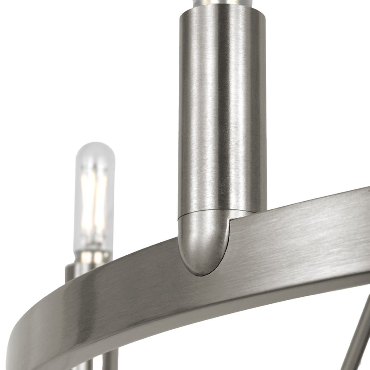 Trenton 6 Light Chandelier 28", Brushed Nickel