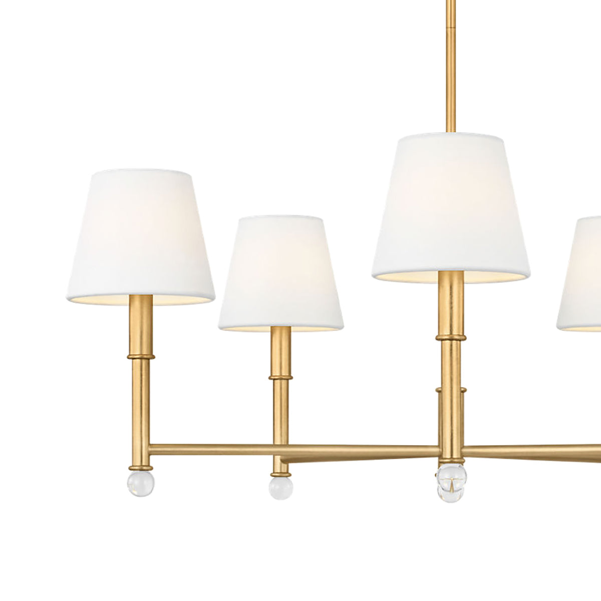 Savannah 5 Light Chandelier 33", Gilded Brass