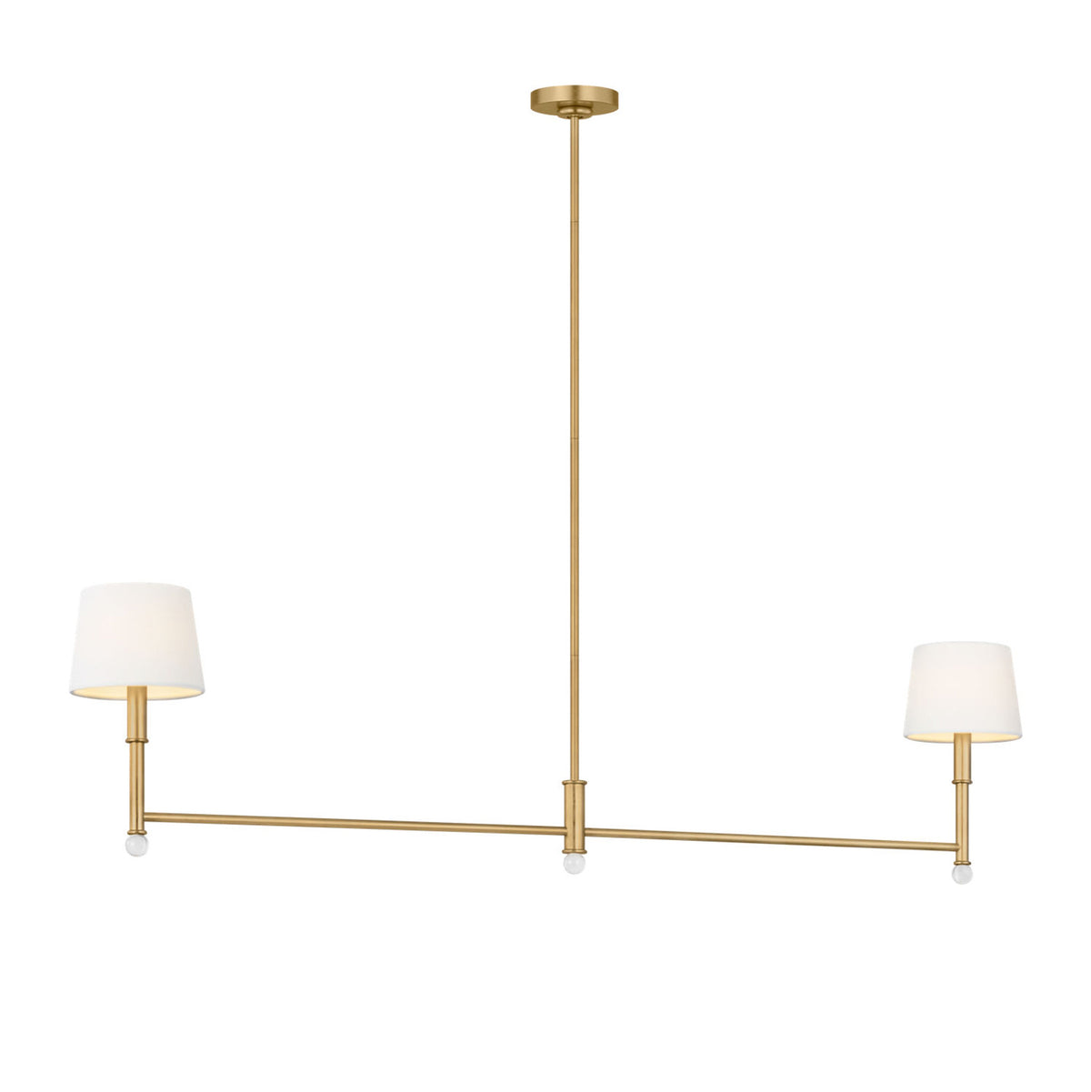 Savannah 2 Light Linear Pendant 56", Gilded Brass