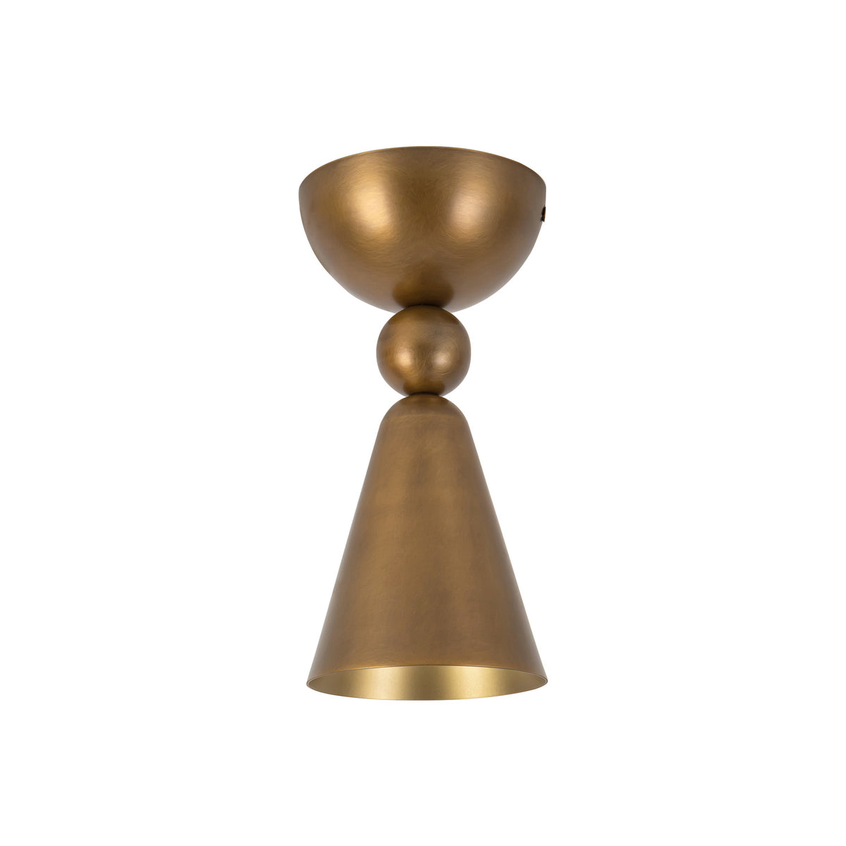 Vega Extra Small Flush Mount 4", Vintage Brass