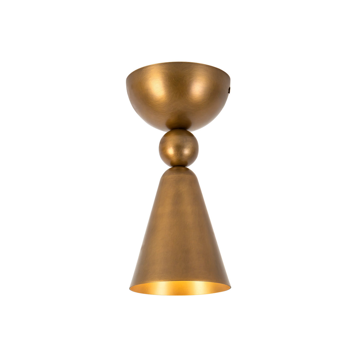 Vega Extra Small Flush Mount 4", Vintage Brass