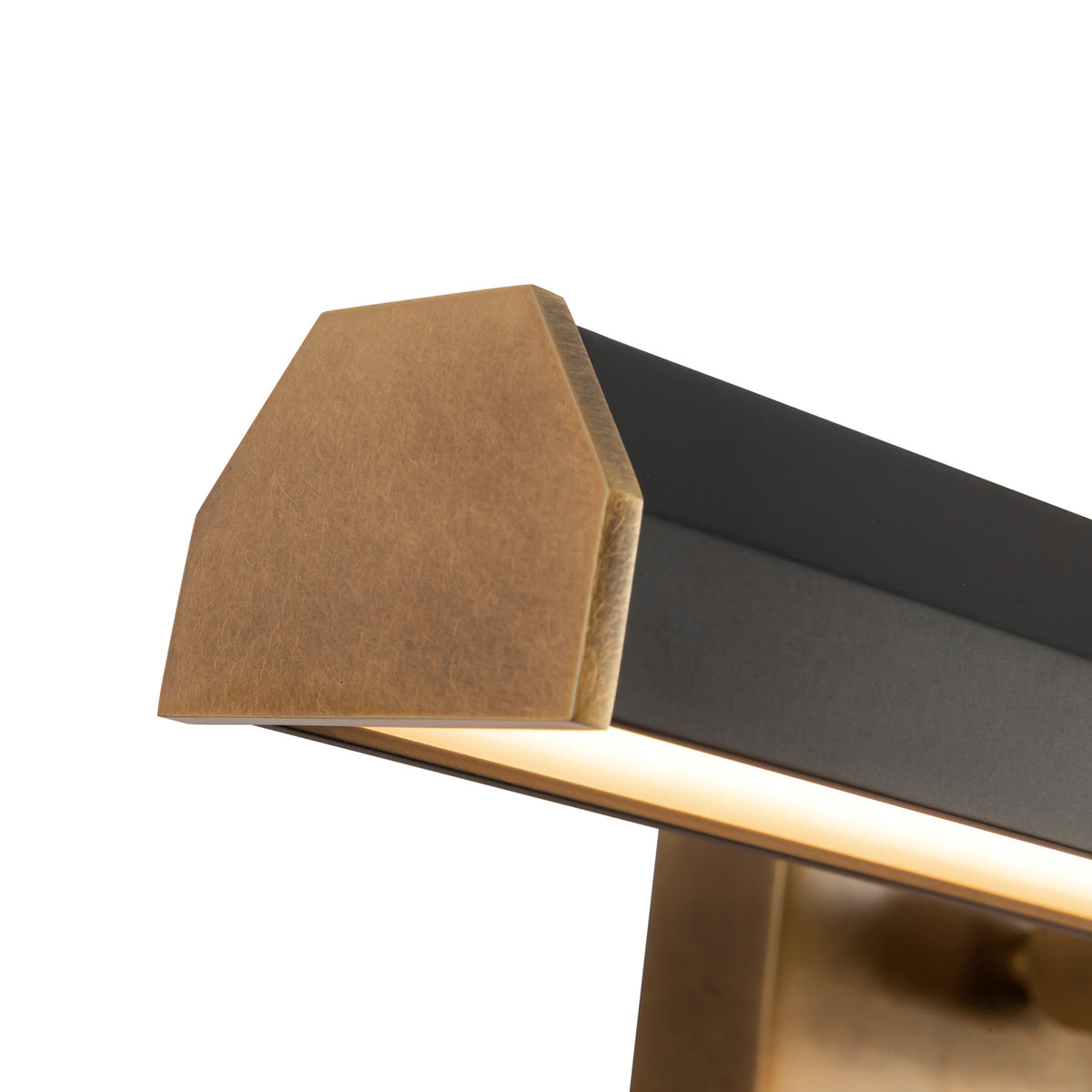 Marvelle LED Picture Light 21", Matte Black and Vintage Brass
