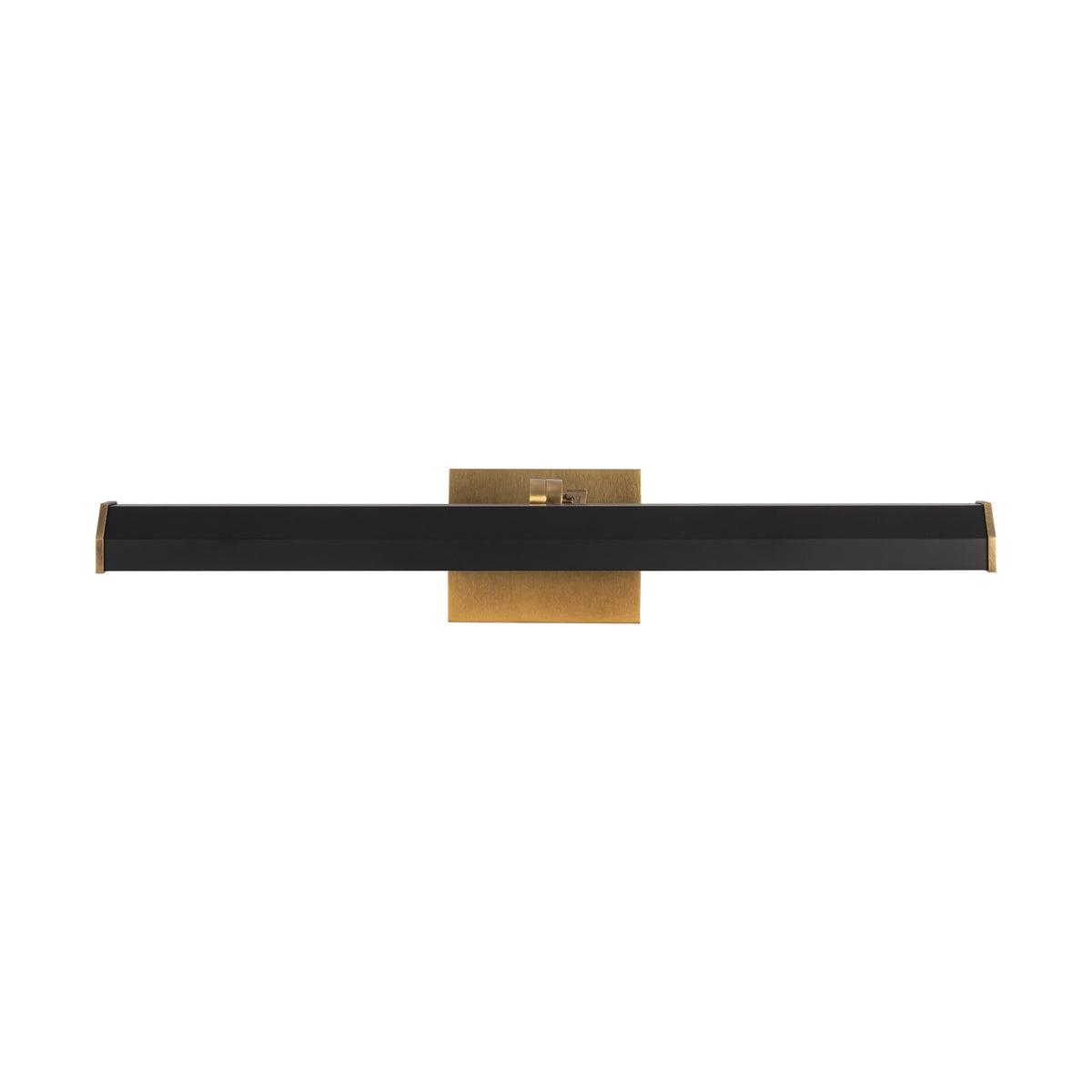 Marvelle LED Picture Light 21", Matte Black and Vintage Brass