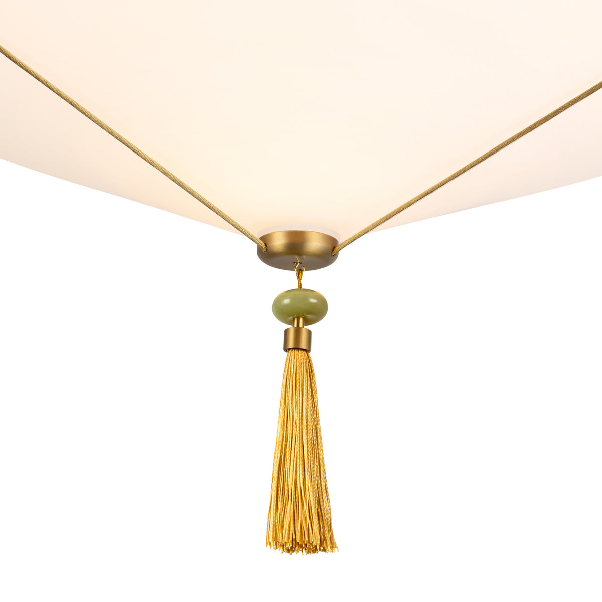 Beverly Pendant 15", Brushed Brass and Opal Glass