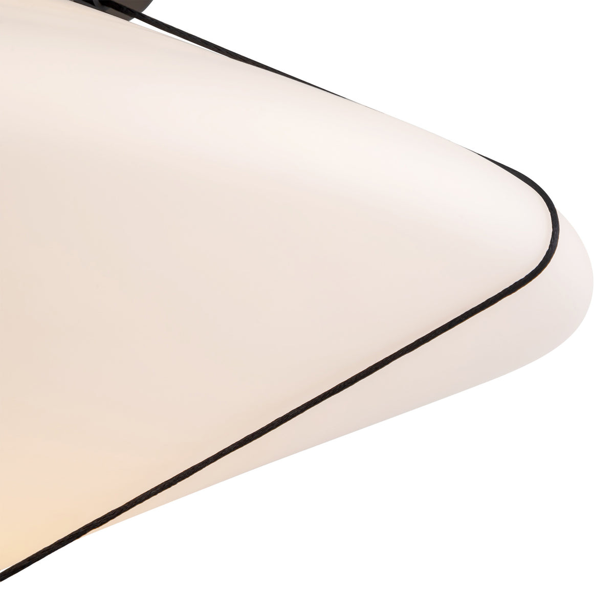 Beverly Semi-Flush 15", Matte Black and Opal Glass