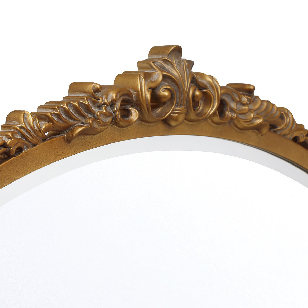Vivienne Arched Rectangular Decorative Mirror 40" x 31", Burnished Brass