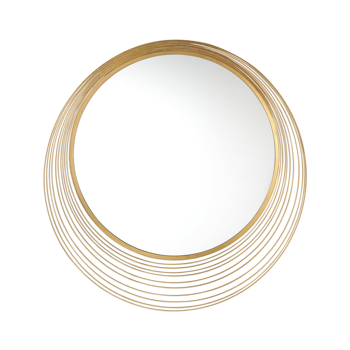 Devon Round Decorative Mirror 35" x 35", Antique Gold