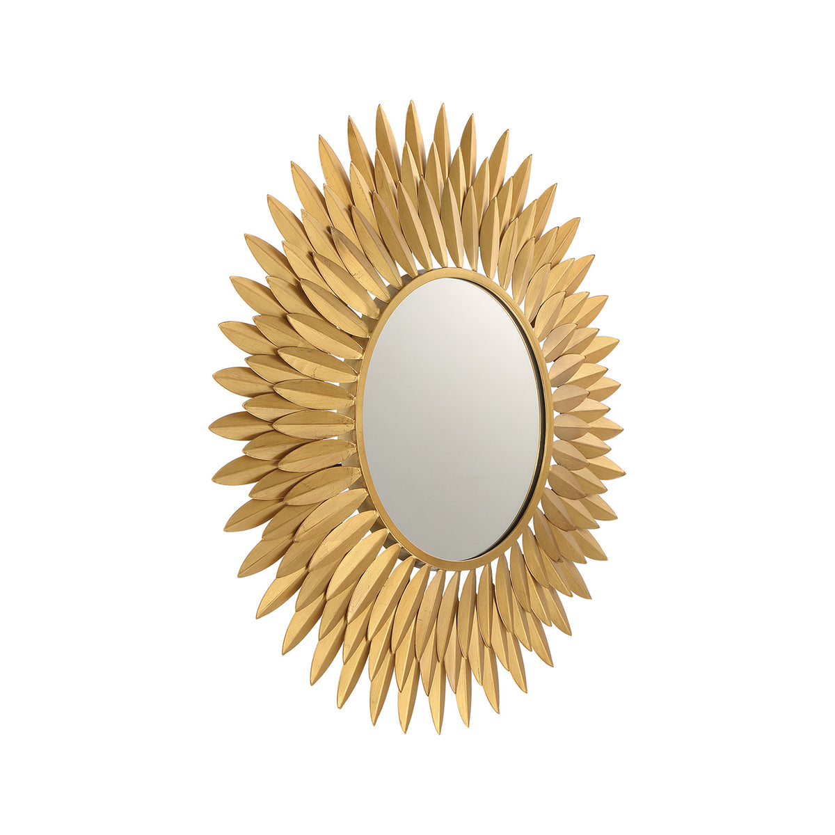 Alicia Round Decorative Mirror 24" x 24", Antique Gold
