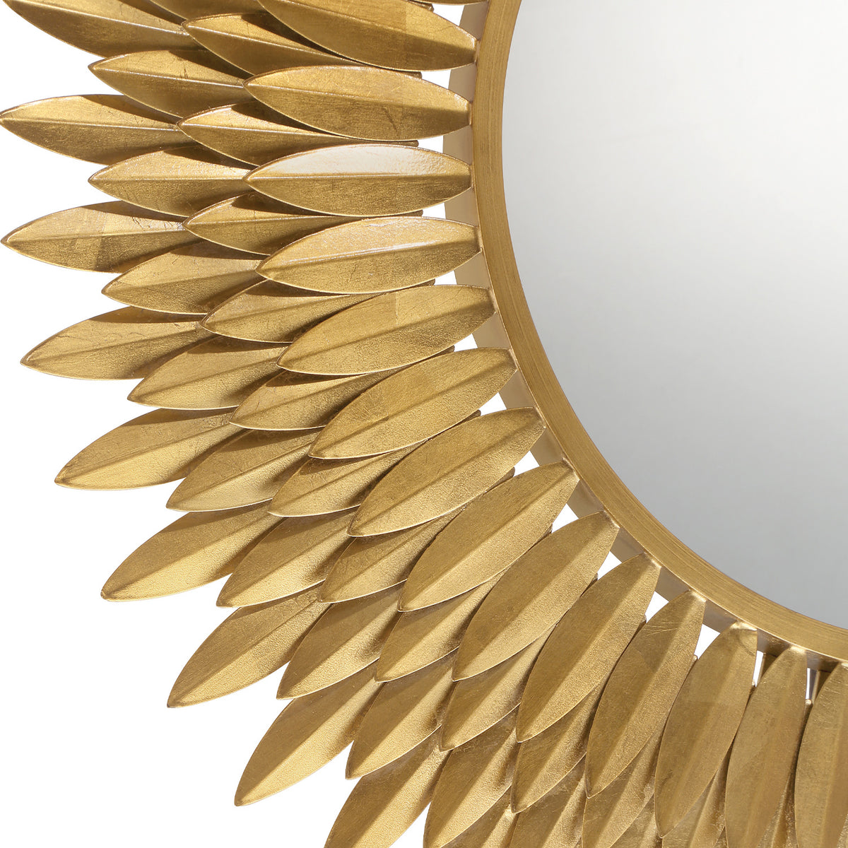 Alicia Round Decorative Mirror 30" x 30", Antique Gold