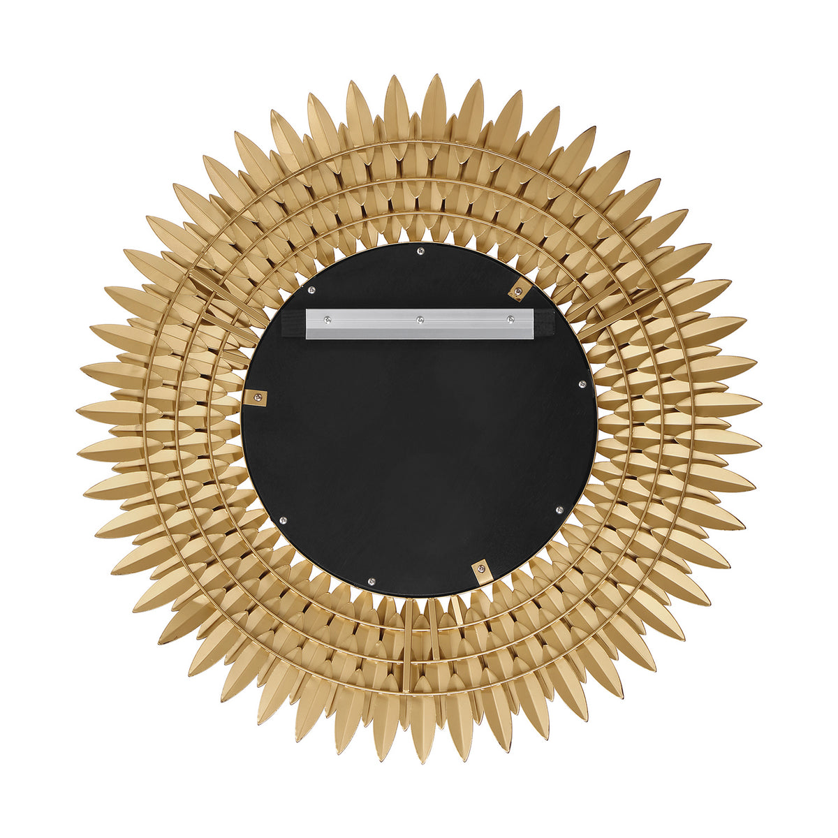 Alicia Round Decorative Mirror 30" x 30", Antique Gold