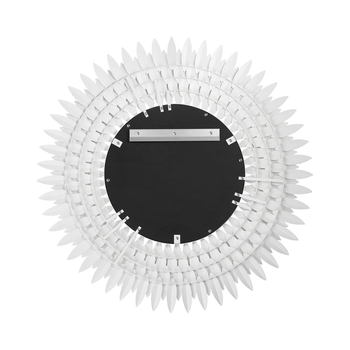 Alicia Round Decorative Mirror 30" x 30", Matte White