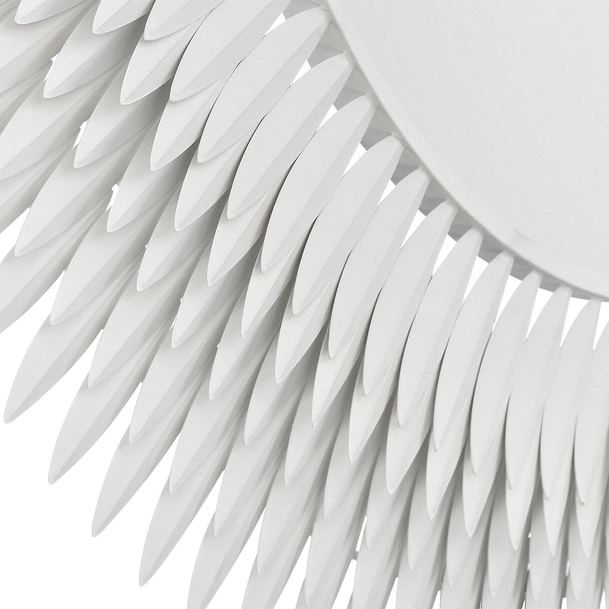 Alicia Round Decorative Mirror 47" x 47", Matte White