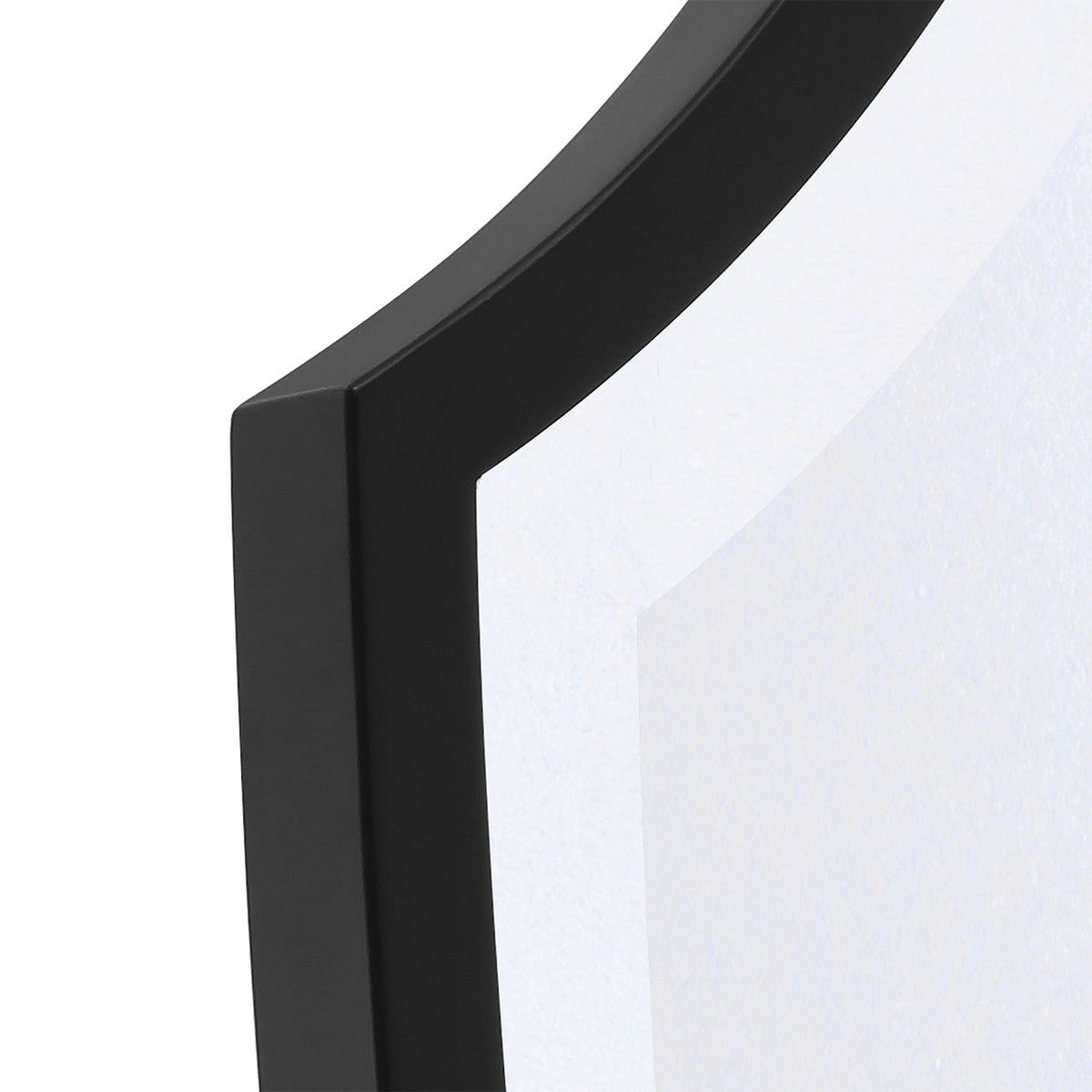 Pelham Shield Decorative Mirror 28" x 40", Matte Black