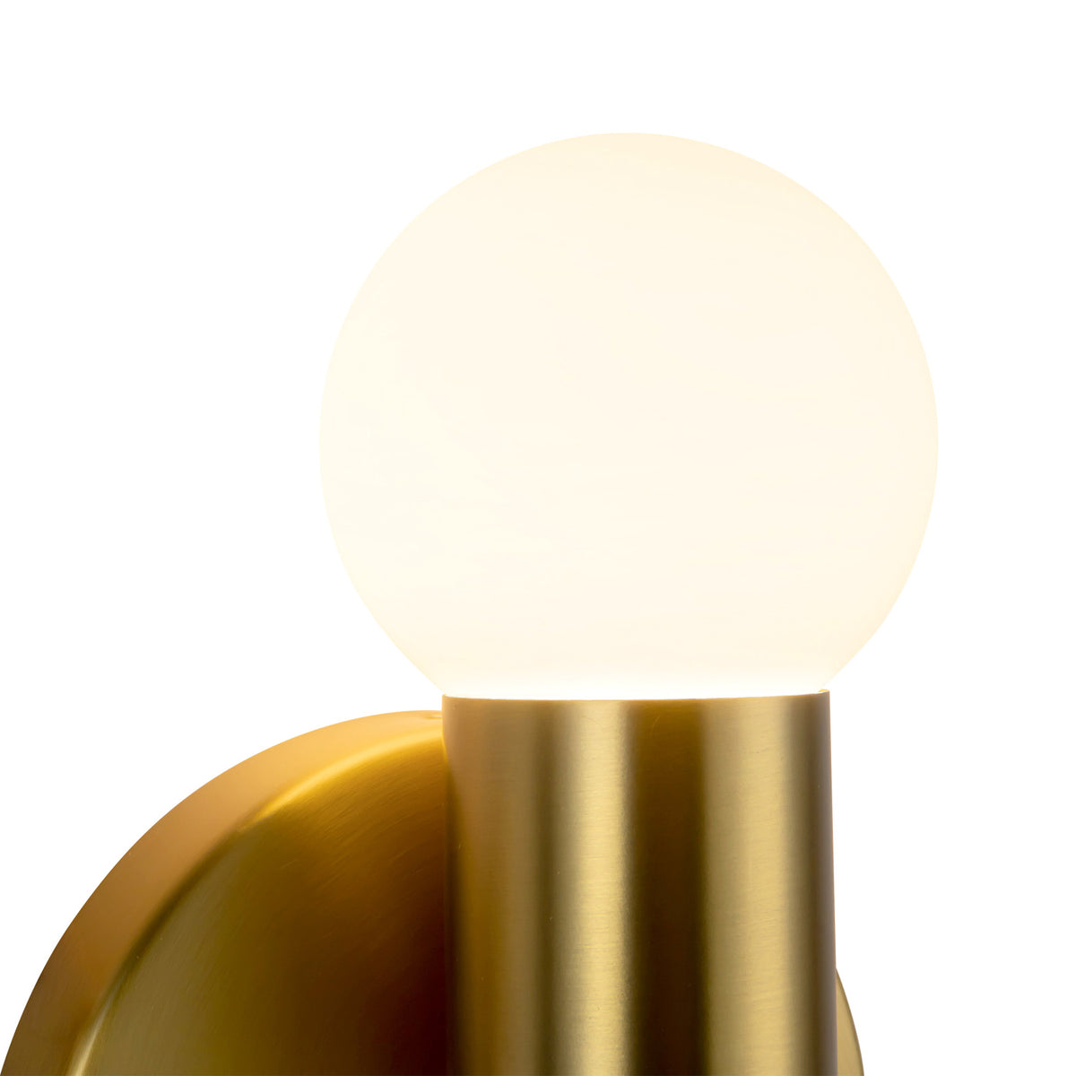 Roswell 1 Light LED Wall Sconce 8", Brushed Brass