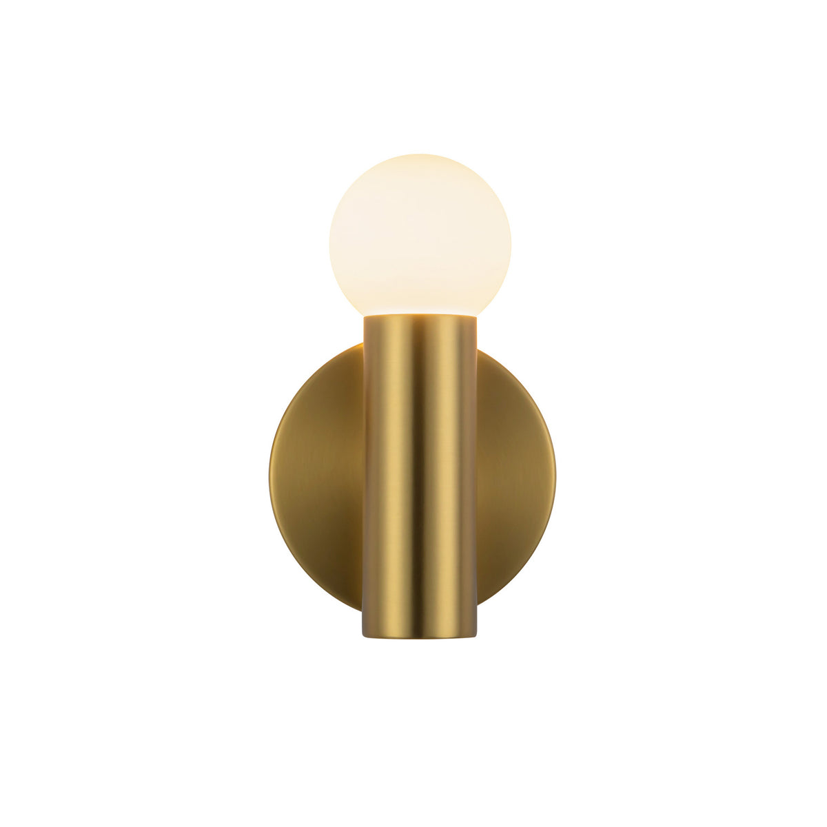 Roswell 1 Light LED Wall Sconce 8", Brushed Brass