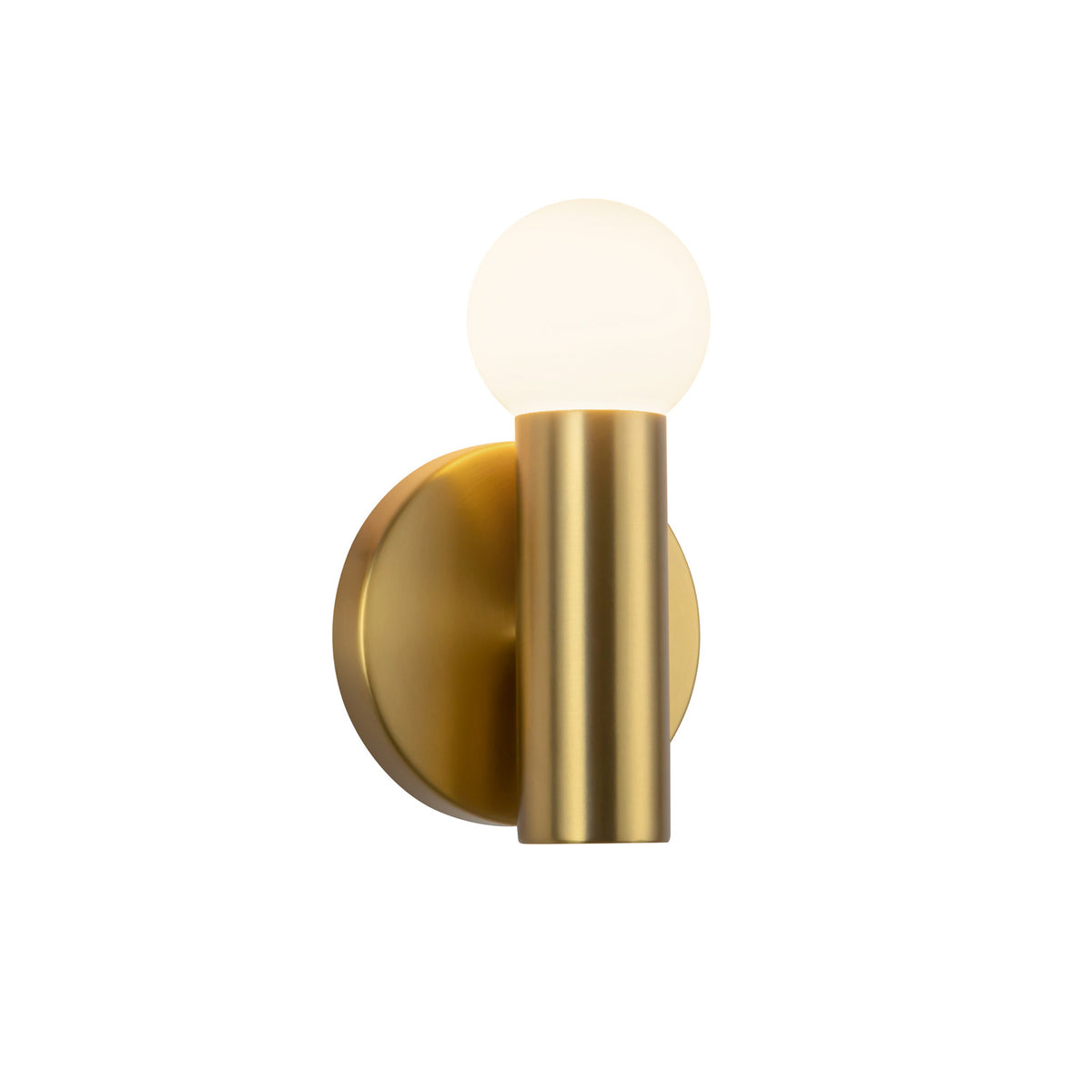 Roswell 1 Light LED Wall Sconce 8", Brushed Brass