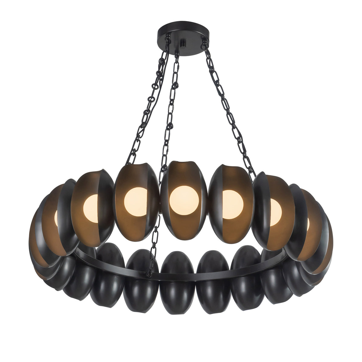 Bolton 20 Light LED Chandelier 37", Urban Bronze