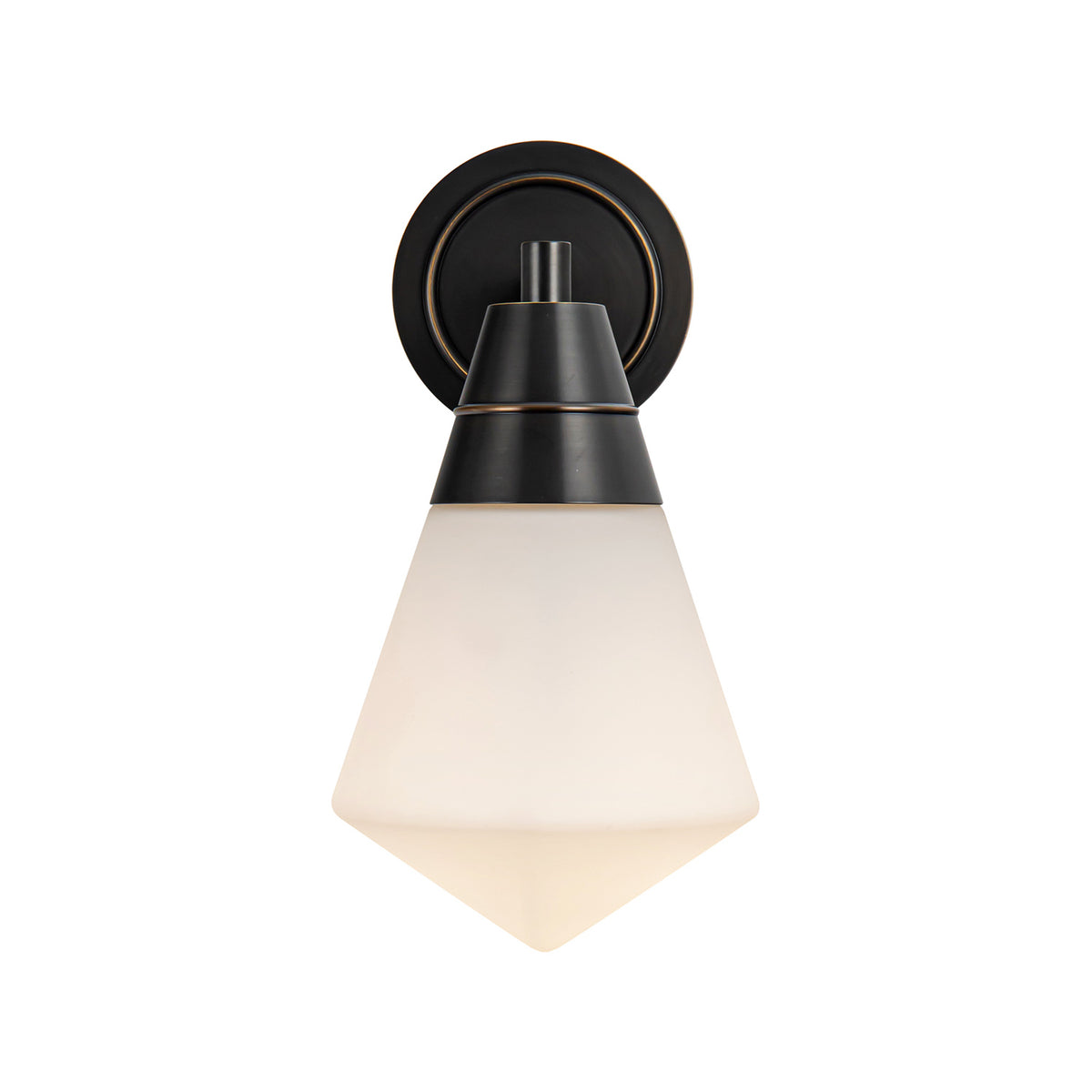 Essex Wall Sconce 12", Urban Bronze and Matte Opal Glass