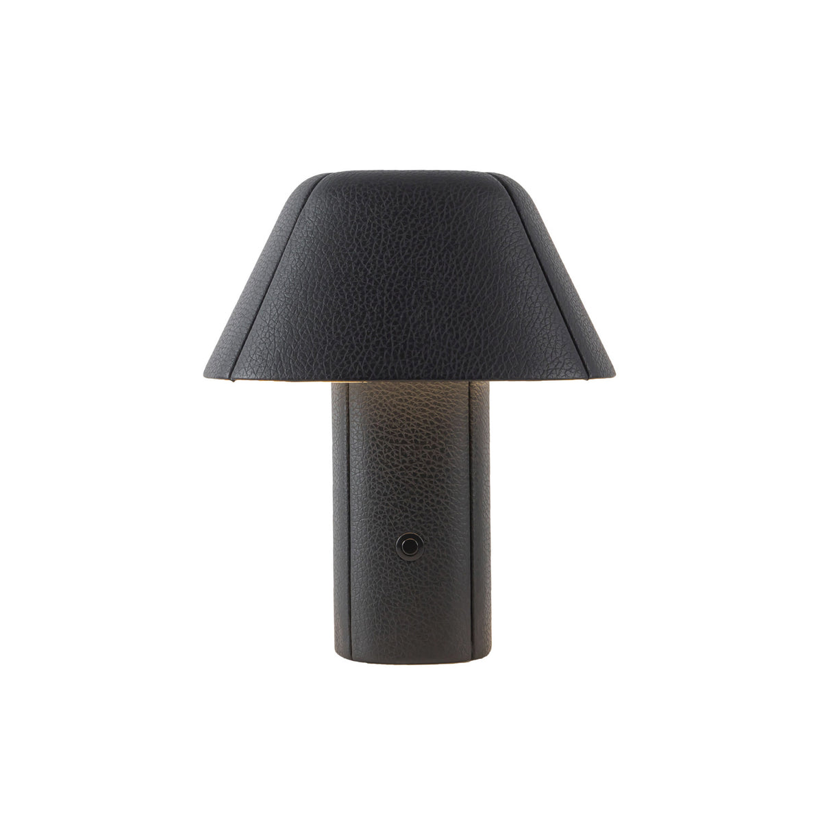 Anderson Rechargeable Table Lamp 10", Black Vegan Leather