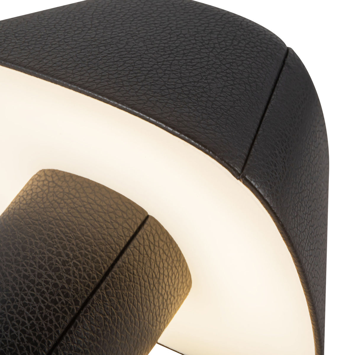 Anderson Rechargeable Table Lamp 10", Black Vegan Leather