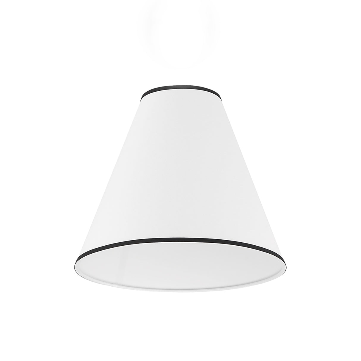 Luca Small 13" White Replacement Shade, Matte Black