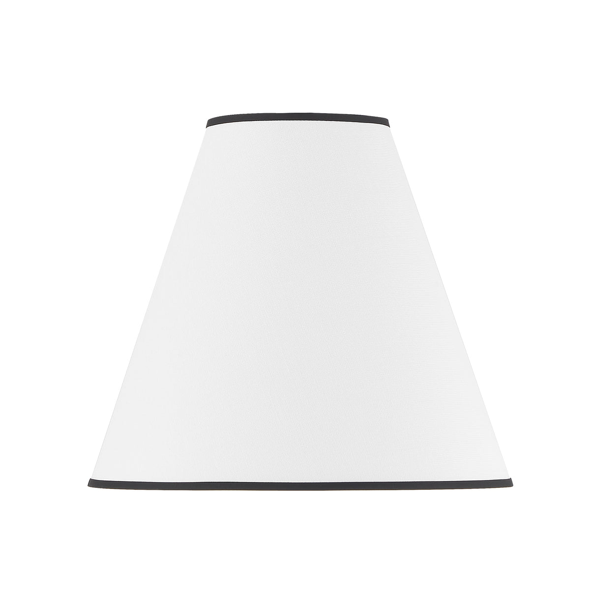 Luca Medium 15" White Replacement Shade, Matte Black
