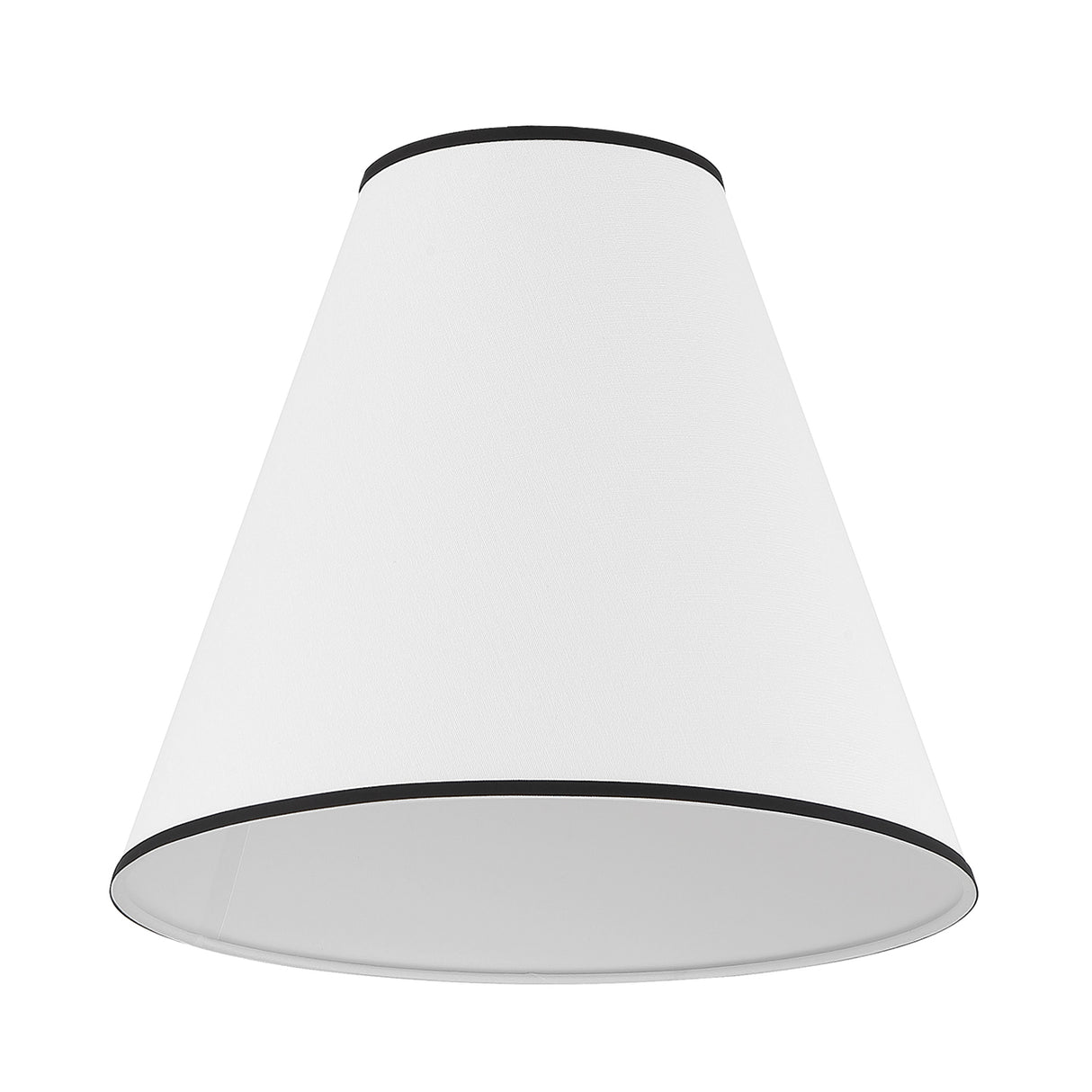 Luca Large 18" White Replacement Shade, Matte Black