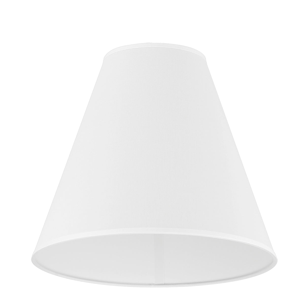 Luca Large 18" White Replacement Shade, Polished Nickel