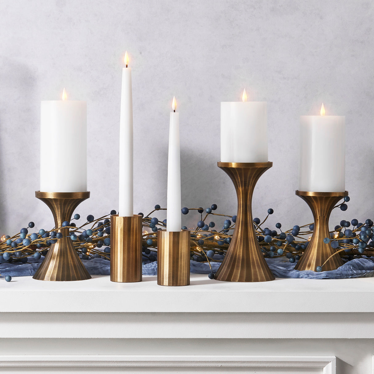 Allie Taper Candle Holders, Large, Set of 2