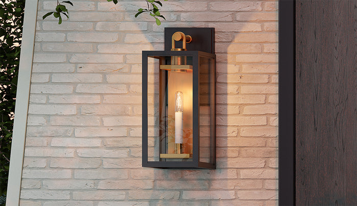 Orin Outdoor Wall light in Bonze and Brass finish is a weather resistant, stylish and affordable exterior light.