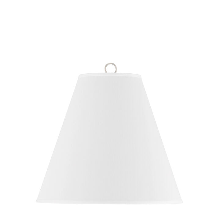 Luca Medium 15" White Replacement Shade, Polished Nickel