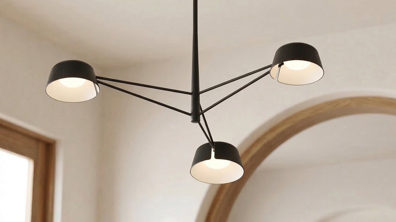 Jude 3 Light Modern Metal Pendant Light with integrated LED lighting
