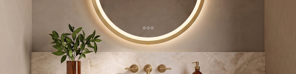 Shop decorative wall mirrors and LED bathroom mirrors at Lights.com. Explore stylish designs with built-in lighting, dimming, defogging, and more.
