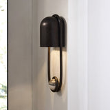 Bastion Wall Sconce 15", English Bronze with Marble Accent