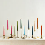 Infinity Wick Gradient Greens, Distressed 9" Taper Candles, Set of 3