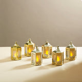 Anthea Gold Mini Holographic Stars Lanterns, Set of 6